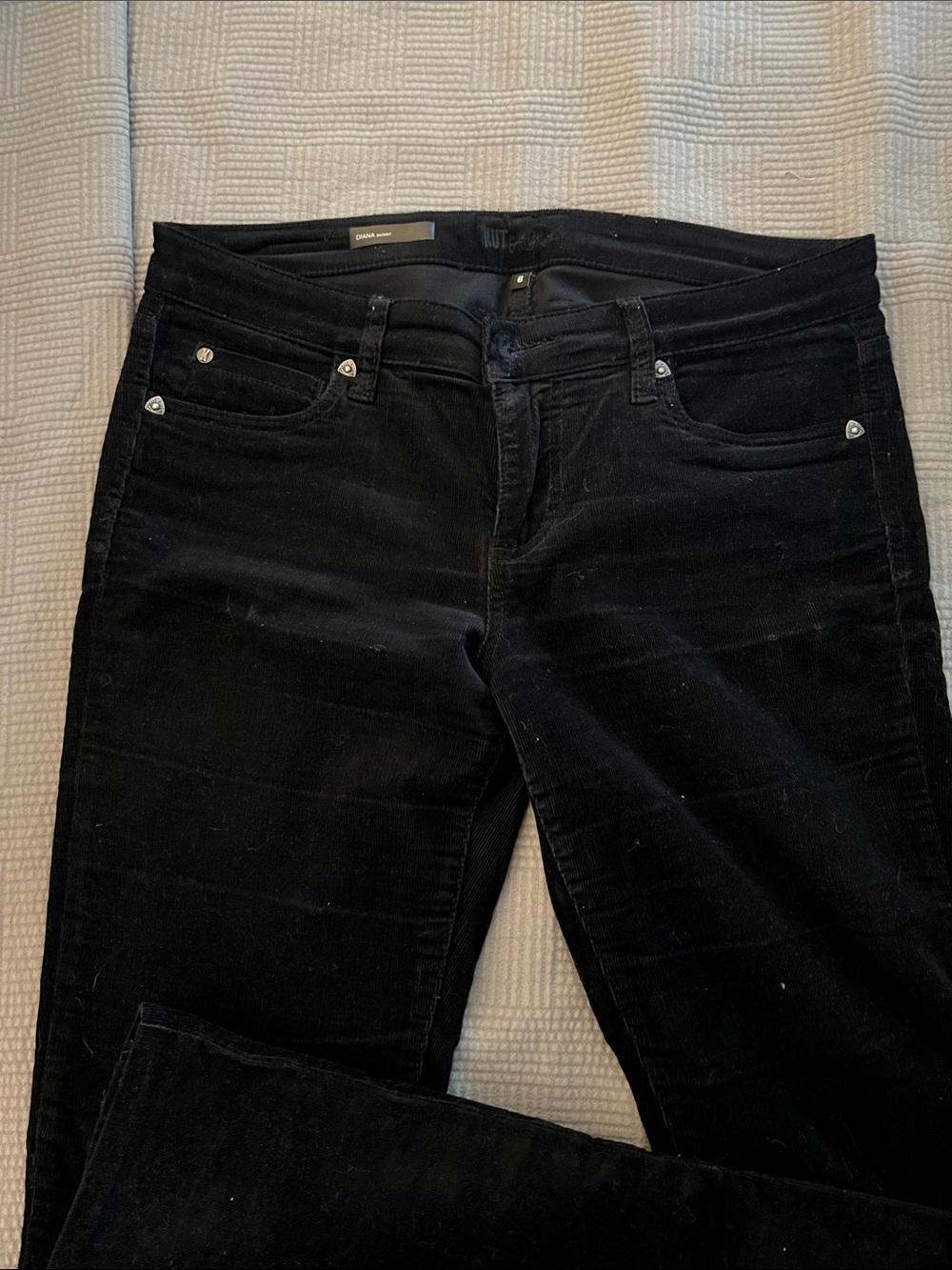Dana Buchman Black Straight-Leg Corduroy Jeans